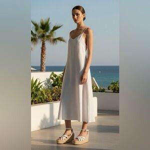 H&M White Espadrille Wedge Sandals